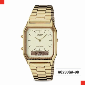 Casio Vintage Style Gold Stainless Steel Watch AQ230GA-9D
