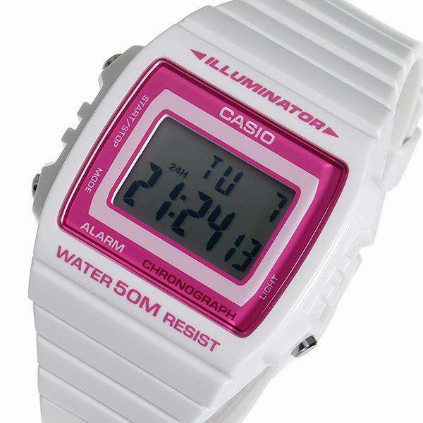 Casio W-215H-7A2 White Resin Strap Watch for Men and Women