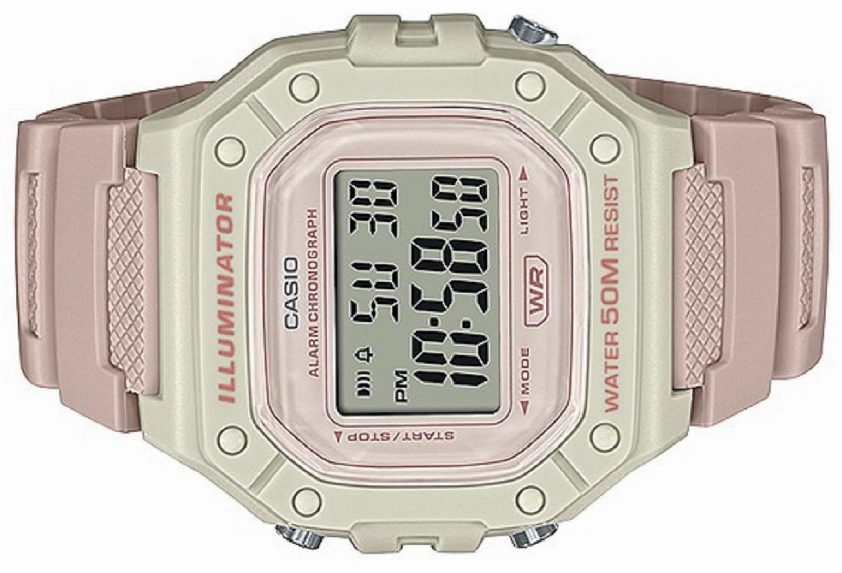 Casio W-218HC-4A2 Light Pink Resin Watch