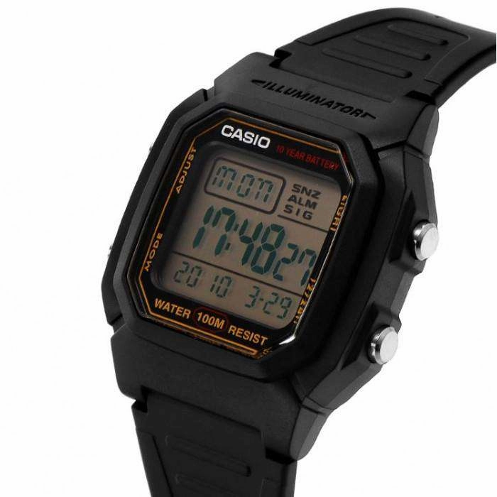 Casio W-800HG-9AVDF Black Resin Watch for Men and Women