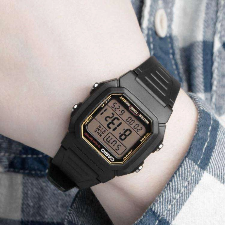Casio W-800HG-9AVDF Black Resin Watch for Men and Women