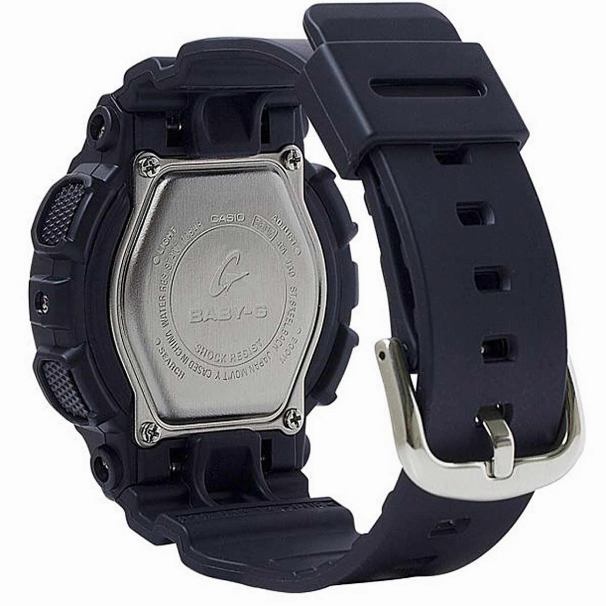 Casio Women's Ana-Digi Watch - Baby-G Blue Dial Black Resin Strap | BA130-1A2