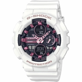 Casio Women's Watch - G-Shock Black and Purple Analog-Digital Dial | GMAS140M-7A