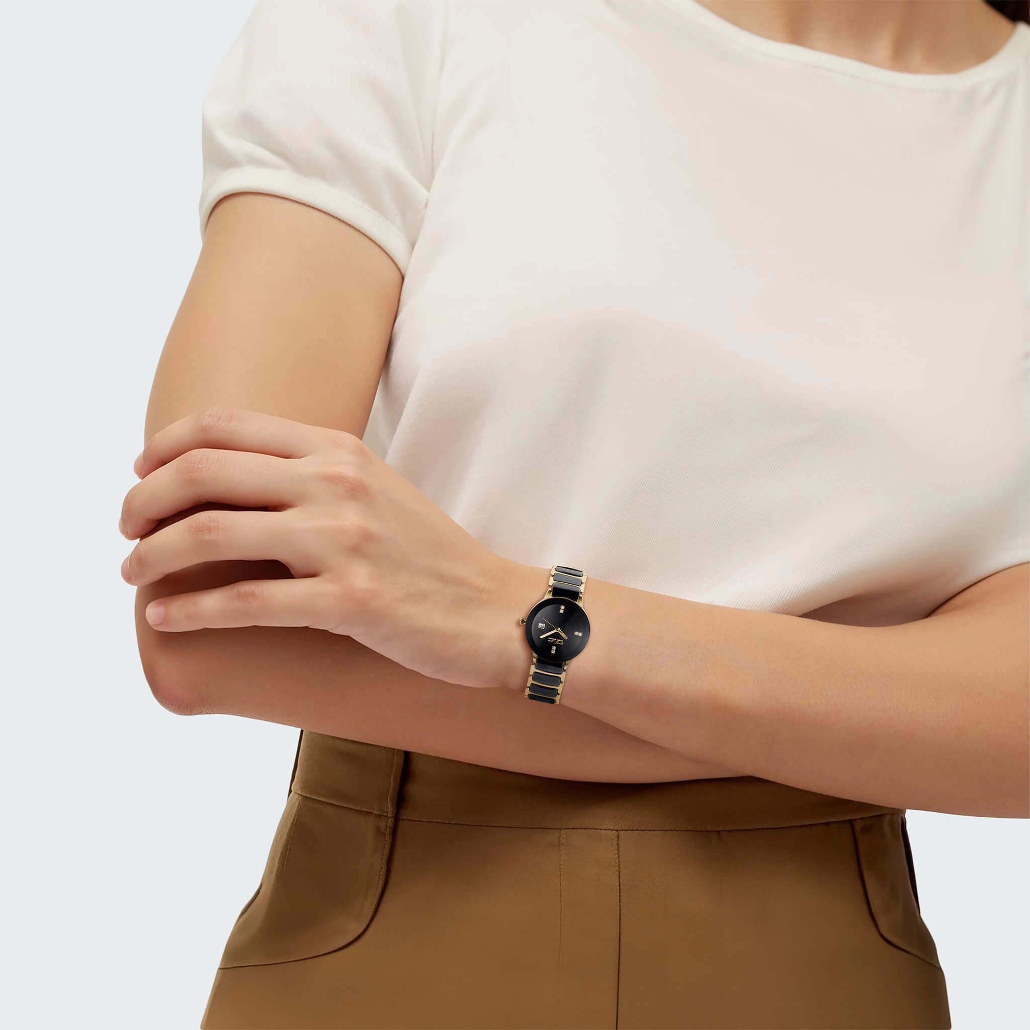Ceramic Noir Gold Ladies Watch