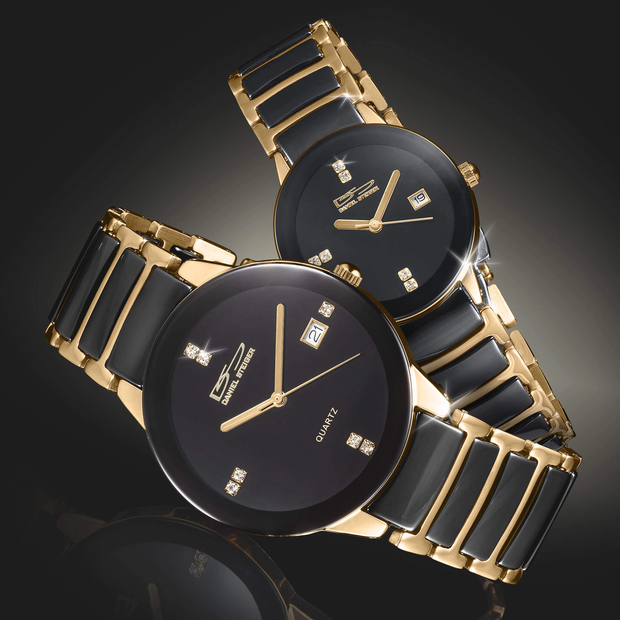 Ceramic Noir Gold Ladies Watch