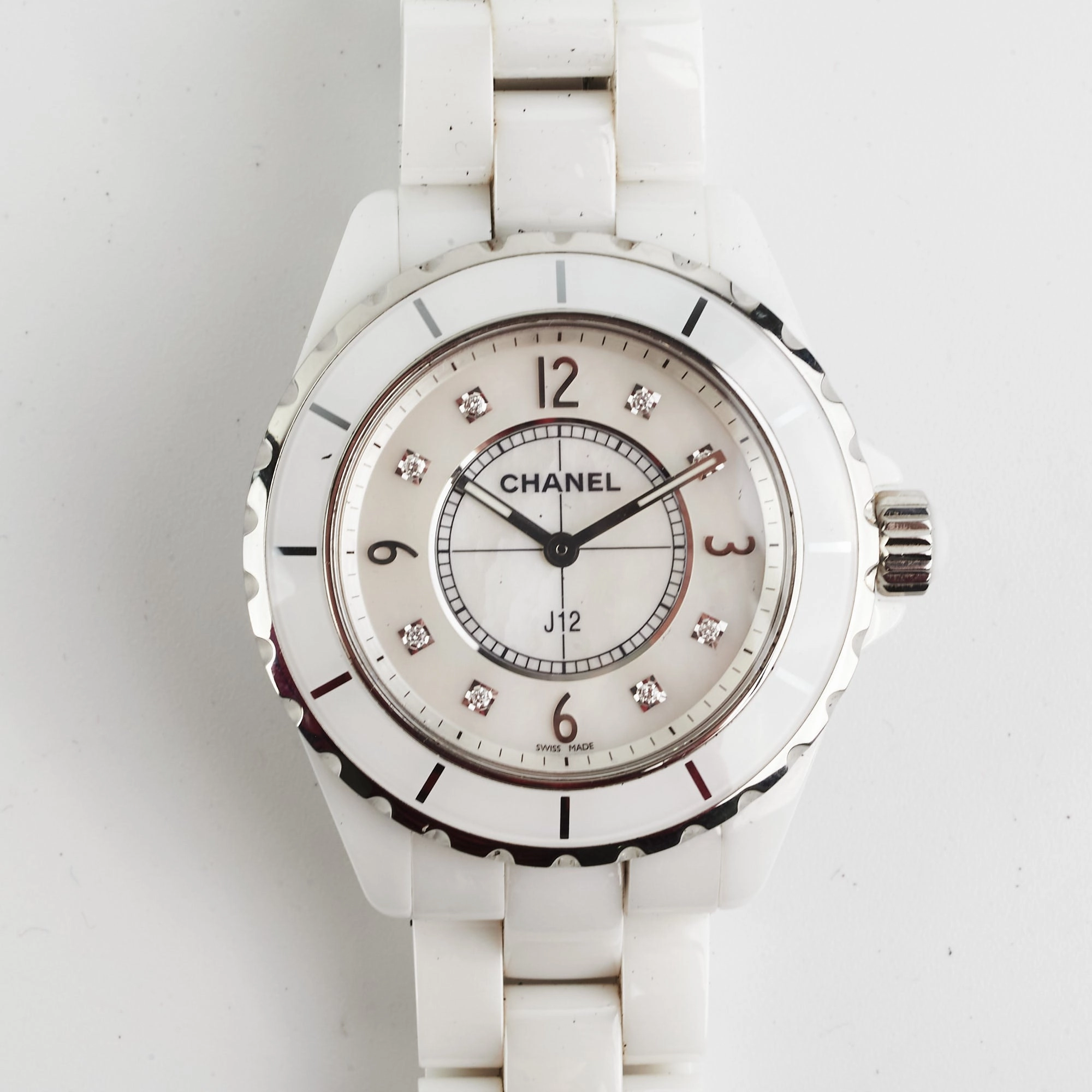 Chanel J12 White Watch 38MM Diamonds