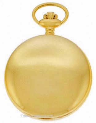 Charles-Hubert 14k Gold-Plated Brass Pocket Watch - 48mm