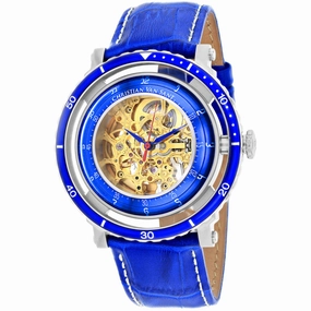 Christian Van Sant Men's Watch - Dome Automatic Gold Dial Leather Strap | CV0740