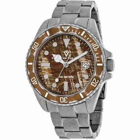 Christian Van Sant Men's Watch - Montego Vintage Brown Dial Silver Bracelet | CV5101