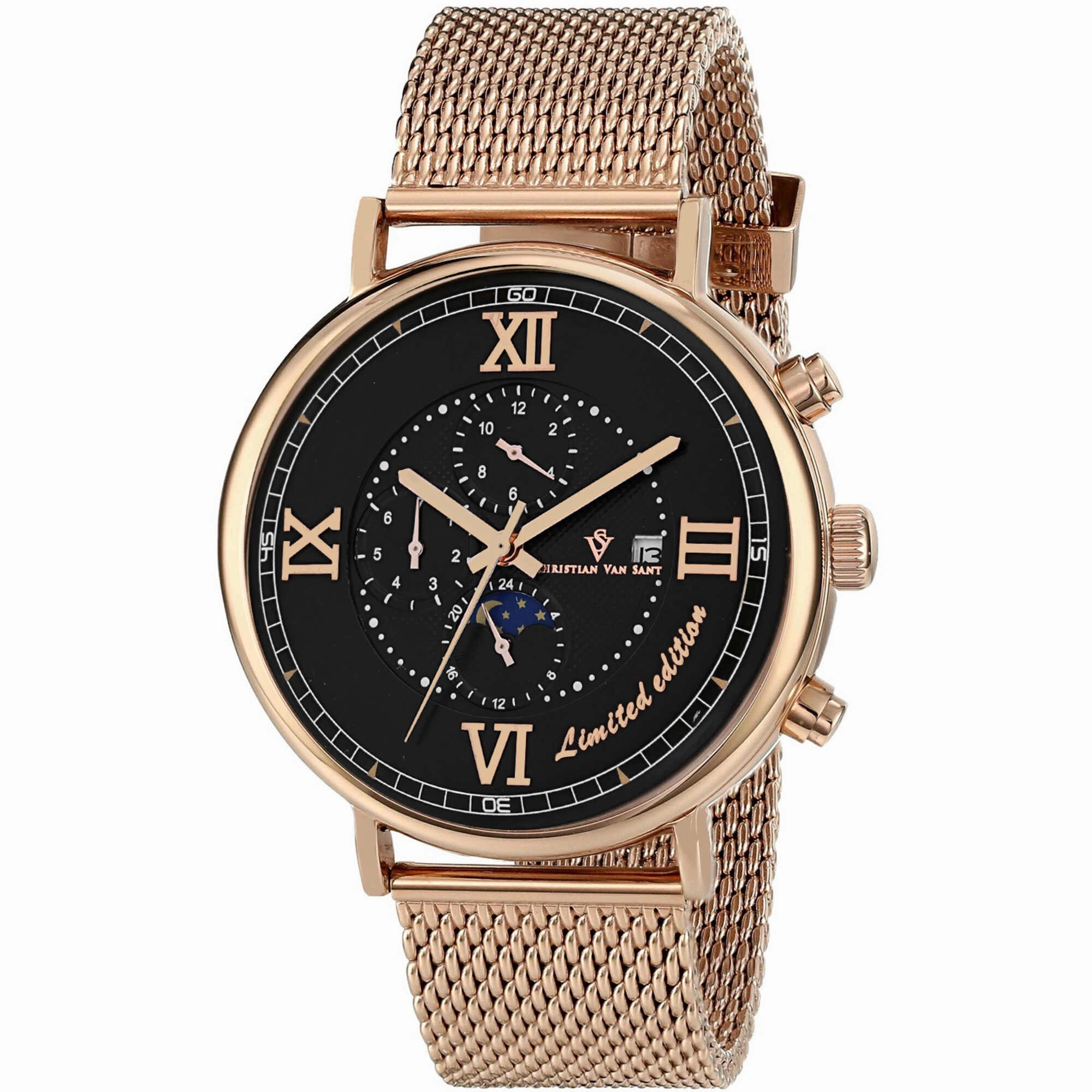Christian Van Sant Men's Watch - Somptueuse LTD Automatic Black Dial Steel | CV1154