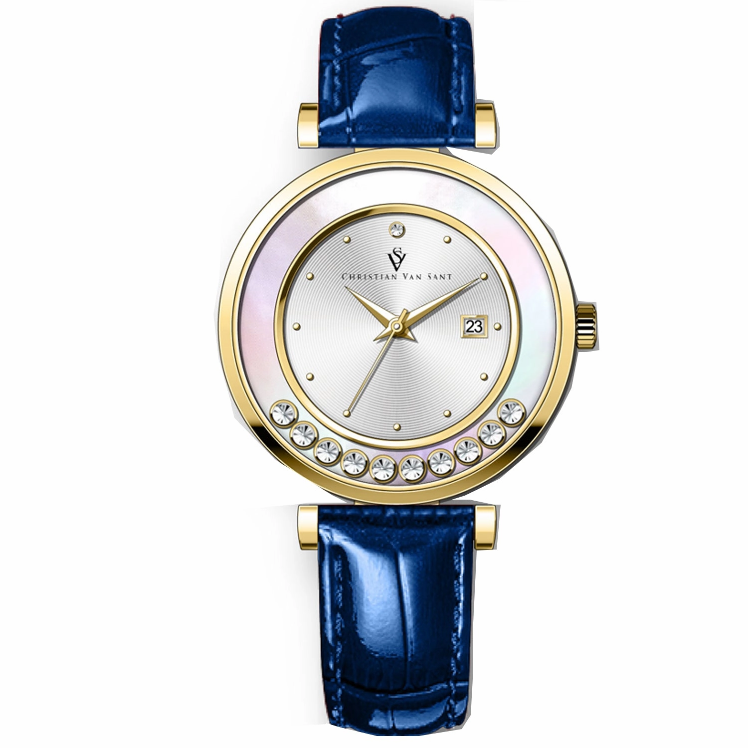 Christian Van Sant Women's Bria Silver Dial Watch