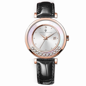 Christian Van Sant Women's Bria Silver Dial Watch