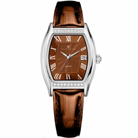 Christian Van Sant Women's Gemma Brown Dial Watch