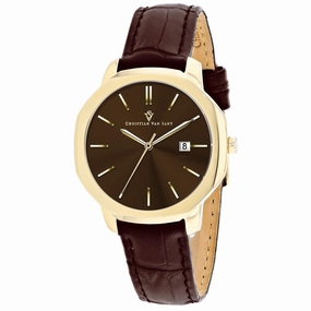 Christian Van Sant Women's Octave Slim Brown Dial Watch