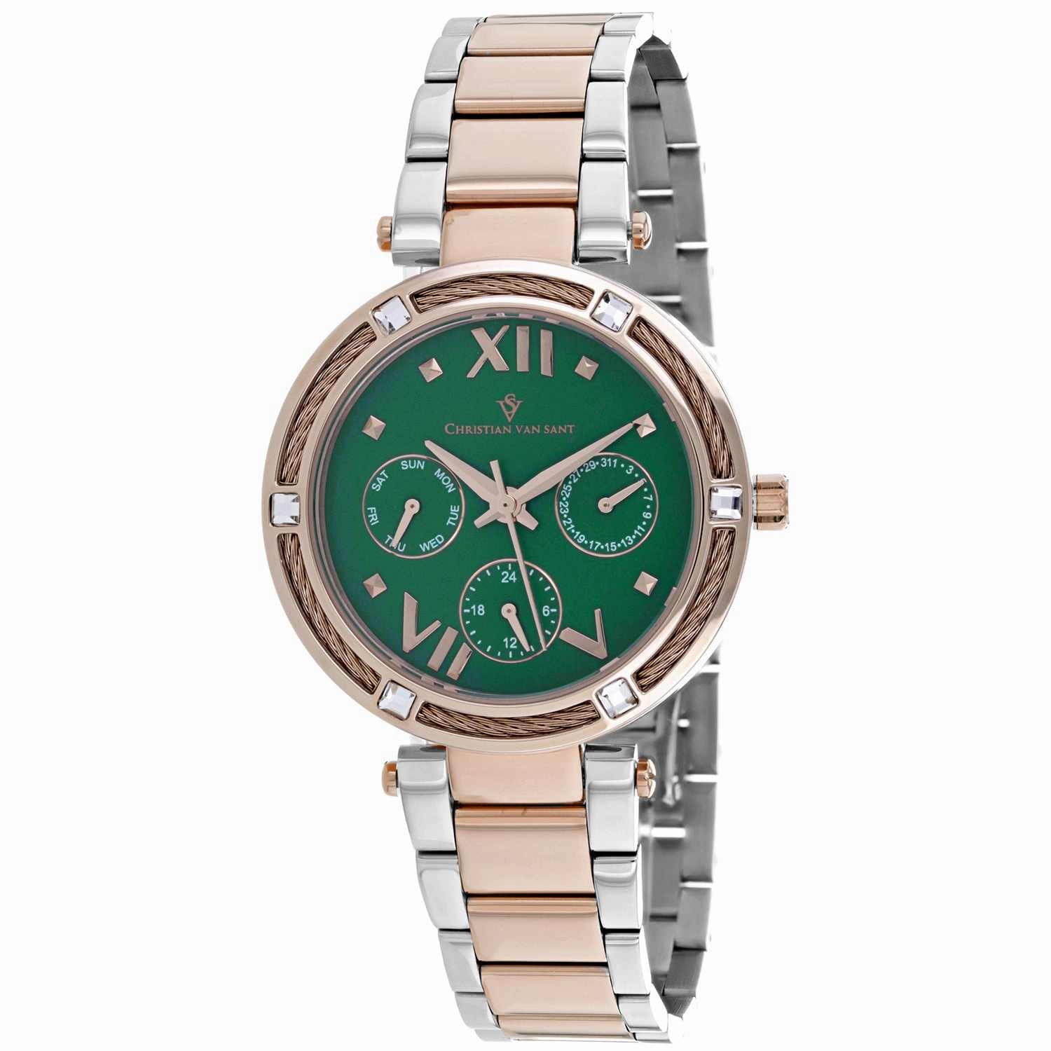 Christian Van Sant Women's Sienna Green Dial Watch