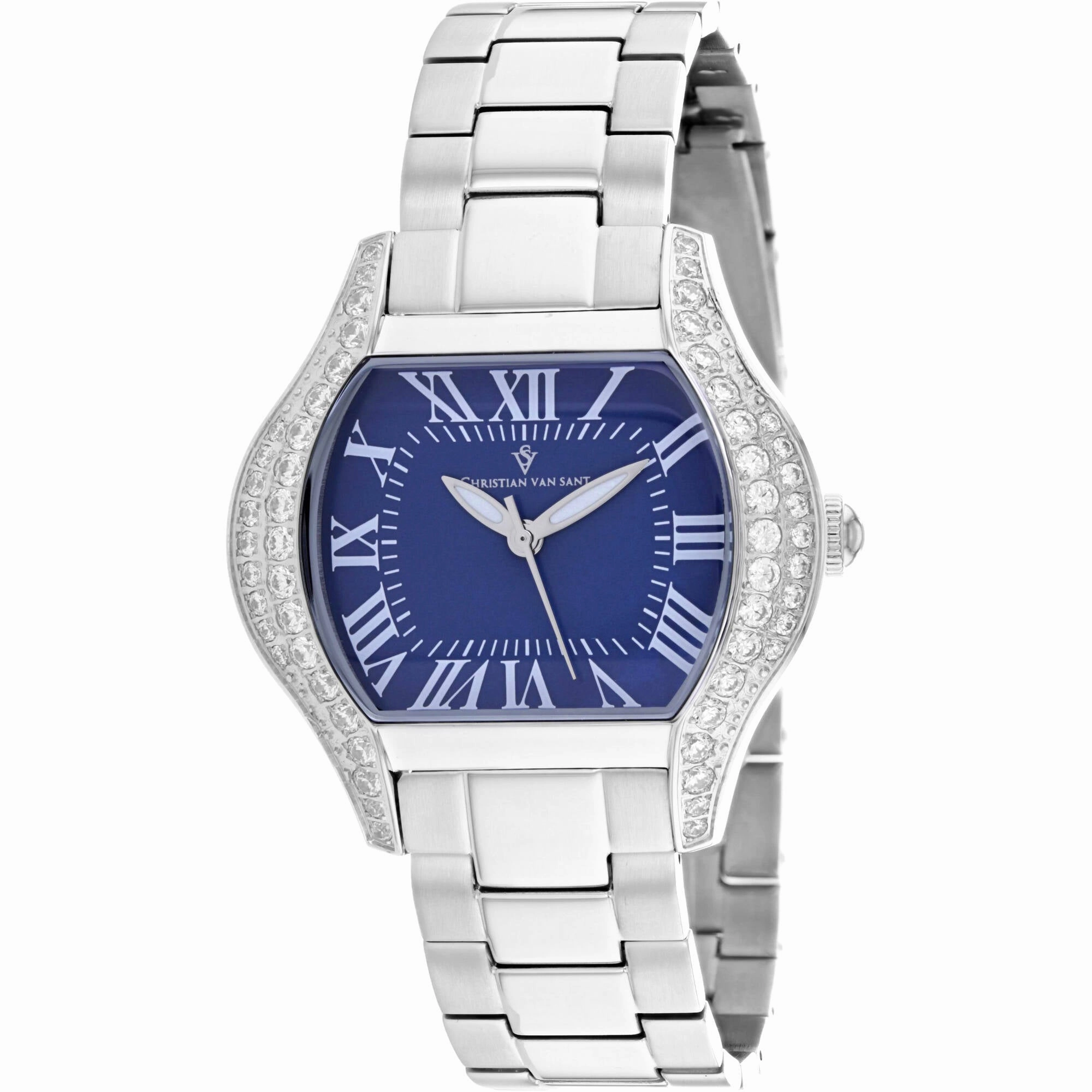 Christian Van Sant Women's Watch - Bianca Quartz Blue Dial Silver Bracelet | CV1832