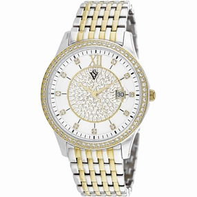 Christian Van Sant Women's Watch - Carla Quartz White Dial Two Tone Steel | CV0481