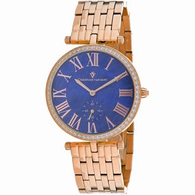 Christian Van Sant Women's Watch - Hush Quartz Mop Dial Rose Gold Bracelet | CV0295