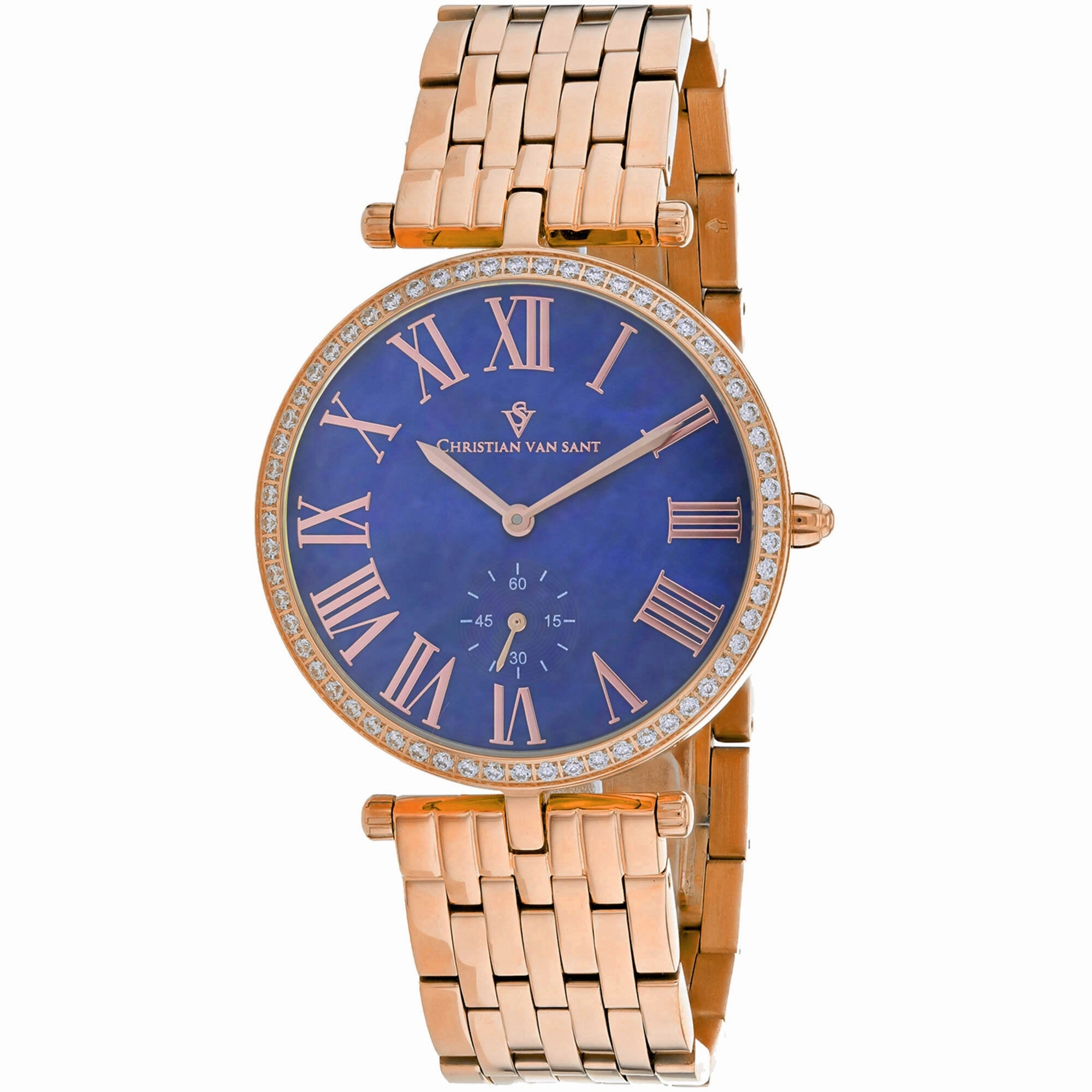 Christian Van Sant Women's Watch - Hush Quartz Mop Dial Rose Gold Bracelet | CV0295