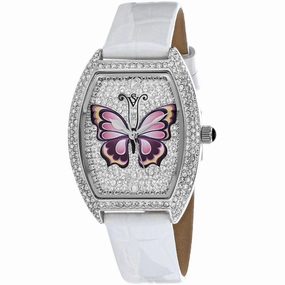 Christian Van Sant Women's Watch - Papillon Quartz White Leather Strap | CV4871W