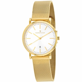 Christian Van Sant Women's Watch - Paradigm Quartz Yellow Gold Bracelet | CV4225