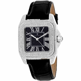 Christian Van Sant Women's Watch - Radieuse Quartz Black Dial Leather Strap | CV4420