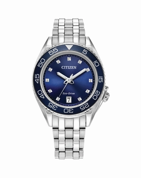 Citizen Eco-Dive Blue Dial Stainless Steel Watch FE6160-57L
