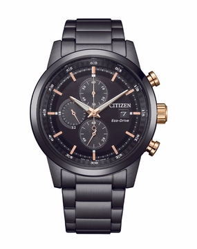Citizen Eco-Drive Black Dial Stainless Steel Watch CA0746-85E