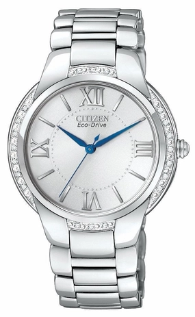 Citizen Eco-Drive Ciena Diamond Stainless-Steel Em0090-57A - Womens Watch