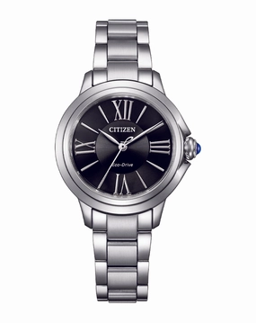 Citizen Eco-Drive L Ceci Steel Black Dial Watch EM1160-58E