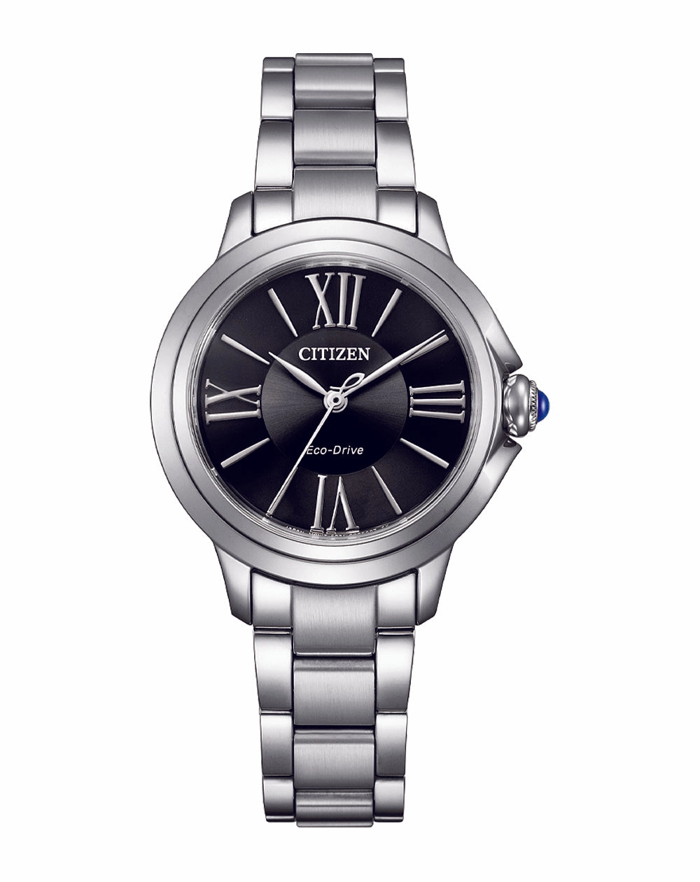 Citizen Eco-Drive L Ceci Steel Black Dial Watch EM1160-58E