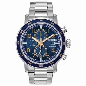 Citizen Eco-Drive Mens Silver Chronograph Watch