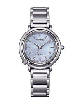 Citizen Eco-Drive Stainless Steel Mother of Pearl Dial Watch EM1090-60D