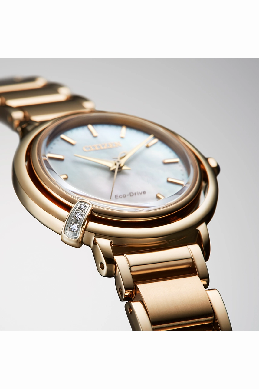 Citizen Eco-Drive Stainless Steel Mother of Pearl Dial Watch EM1093-61D