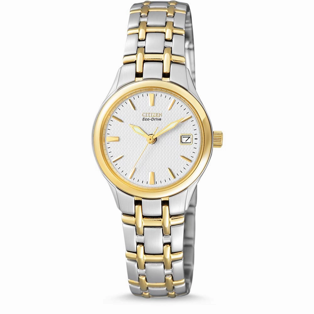 Citizen Eco-Drive Two-Tone Silhouette Watch EW1264-50A