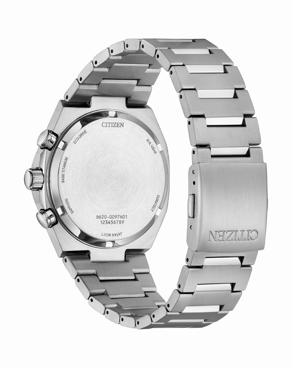 Citizen Eco-Drive Zenshin Chrono Teal Dial Stainless Steel Watch CA4610-85A