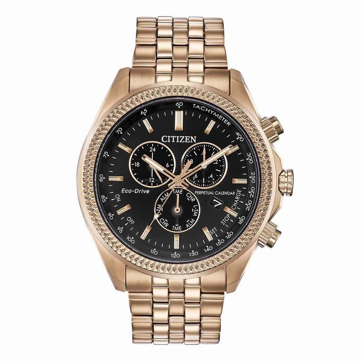 Citizen Men's Chronograph Watch - Brycen Rose Gold Steel Bracelet | BL5563-58E