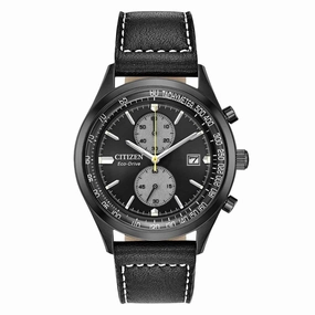 Citizen Men's Chronograph Watch - Chandler Black & Grey Dial | CA7027-08E