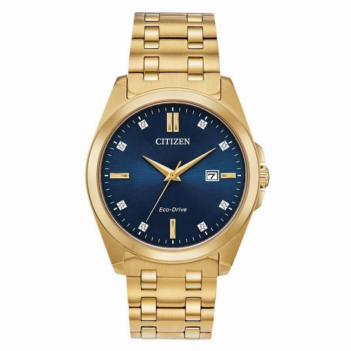 Citizen Men's Diamond Watch - Corso Yellow Gold Steel Bracelet | BM7103-51L