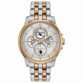 Citizen Men's Eco Drive Watch - Calendrier Moon Phase Two Tone Bracelet | BU0056-57A
