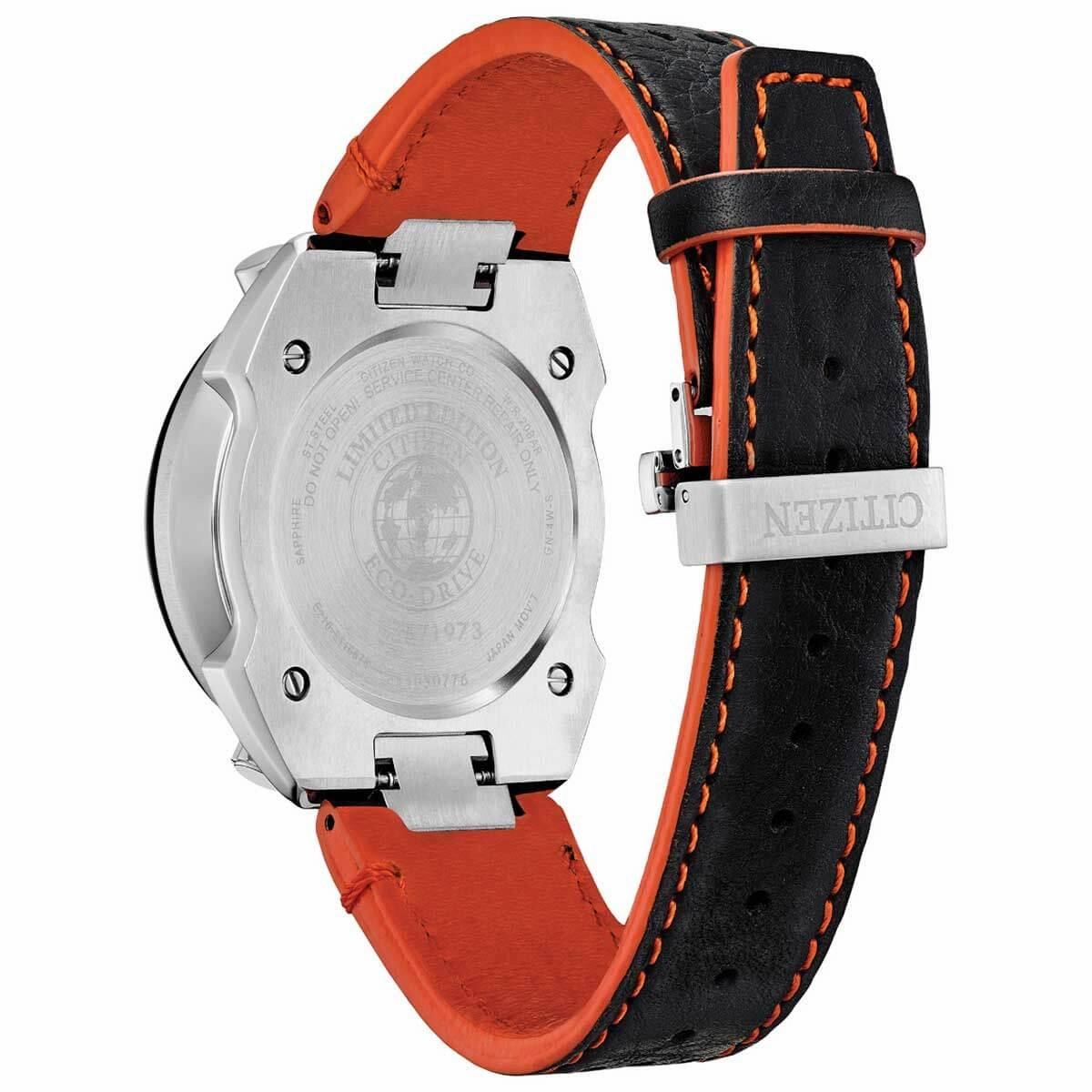 Citizen Men's Eco Drive Watch - Promaster TCR Black & Orange Strap | AV0078-04X