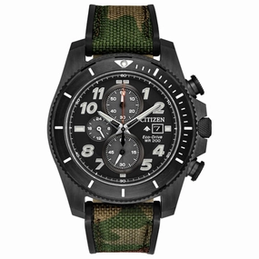 Citizen Men's Eco Drive Watch - Promaster Tough Green & Brown Strap | CA0727-12E