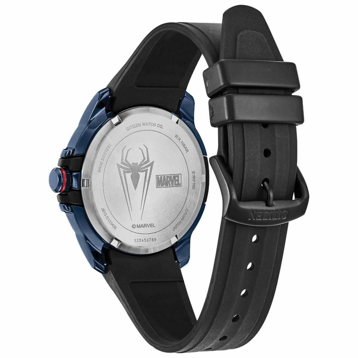 Citizen Men's Eco Drive Watch - Spider-Man Blue Dial Black Strap | AW1156-01W