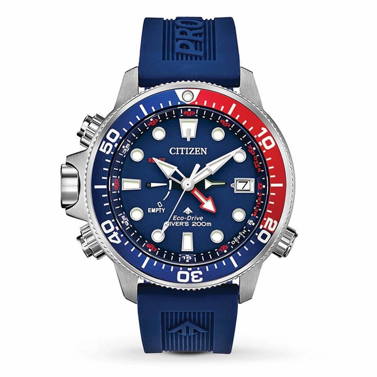 Citizen Men's Strap Watch - Promaster Aqualand Blue Polyurethane Dive | BN2038-01L