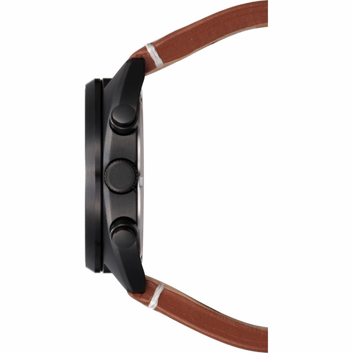 Citizen Men's Watch - Chronograph Black Dial Brown Leather Strap | CA7045-14E