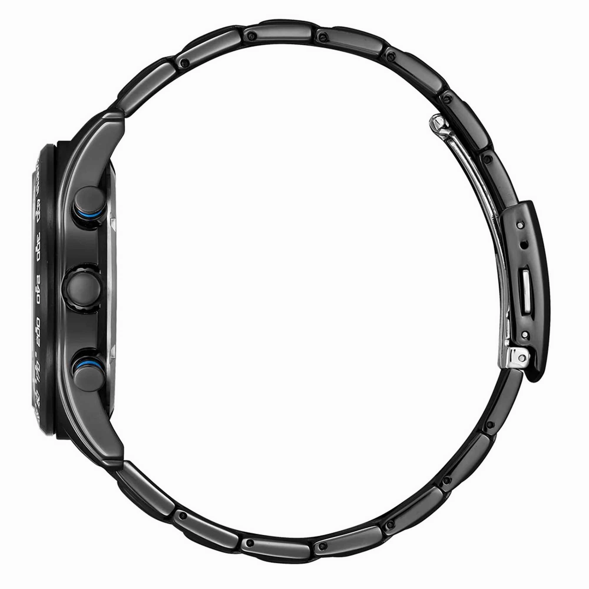 Citizen Men's Watch - Chronograph Power Reserve Black Steel Bracelet | CA4485-85E