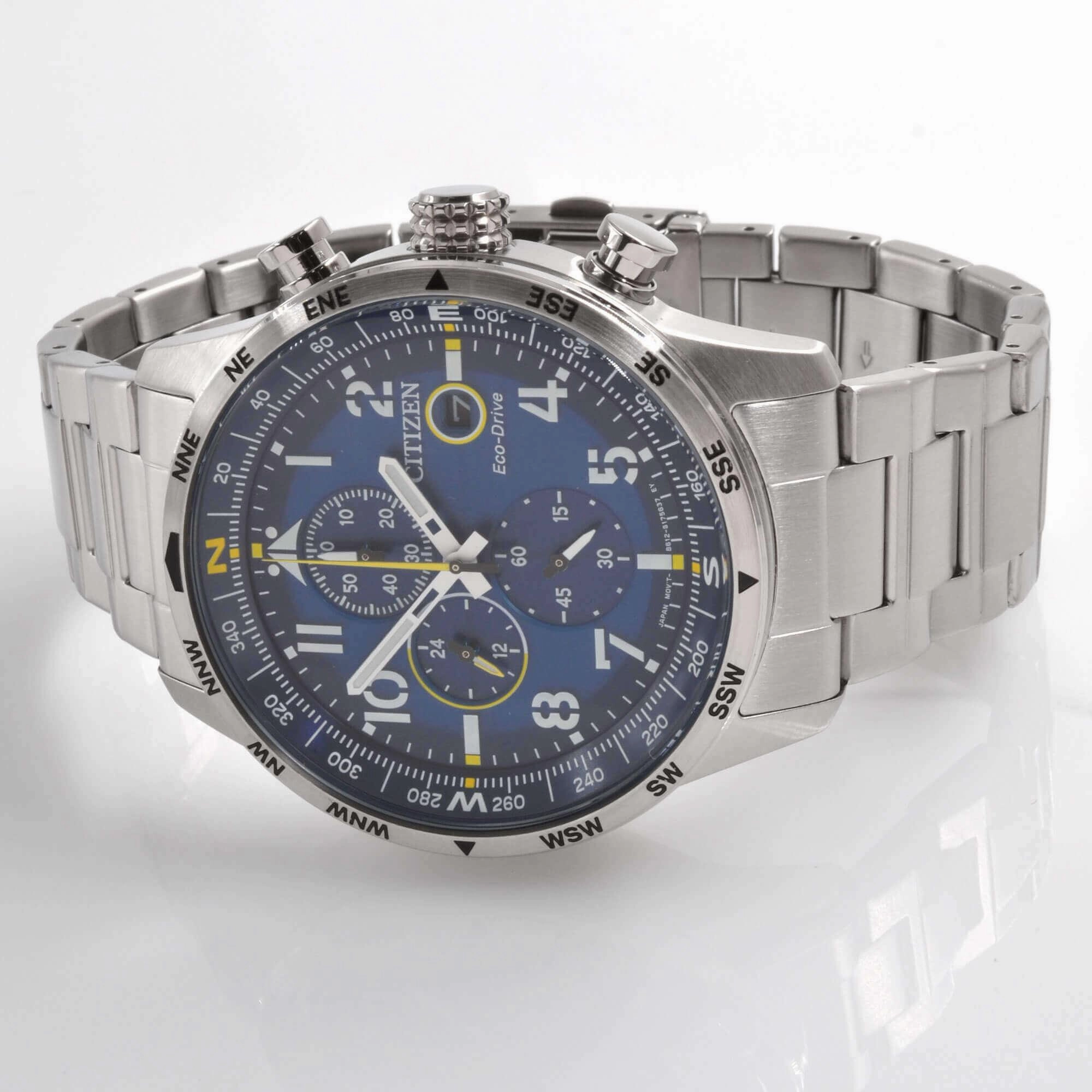 Citizen Men's Watch - Chronograph Power Reserve Blue Dial Bracelet | CA0790-83L