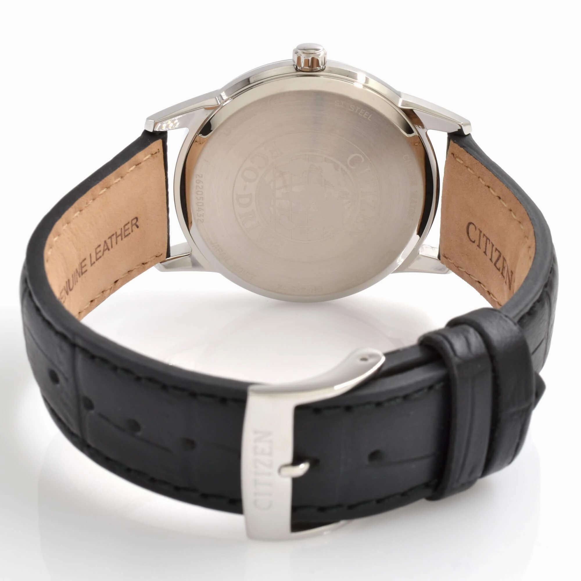 Citizen Men's Watch - Eco-Drive Black Dial Leather Strap Power Reserve | AW1231-07E