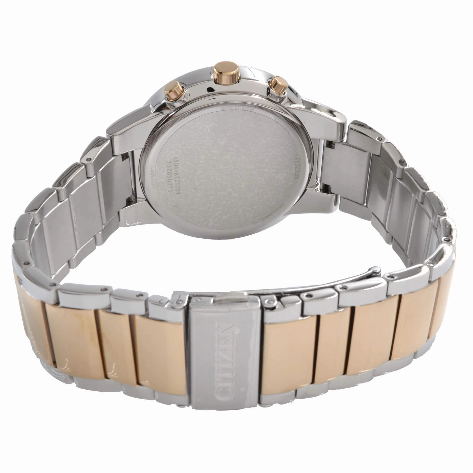 Citizen Men's Watch - Eco-Drive Chronograph Blue Dial Two Tone Bracelet | AT2244-84L