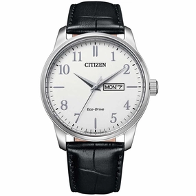 Citizen Men's Watch - Eco-Drive Silver Dial Black Strap Power Reserve | BM8550-14A